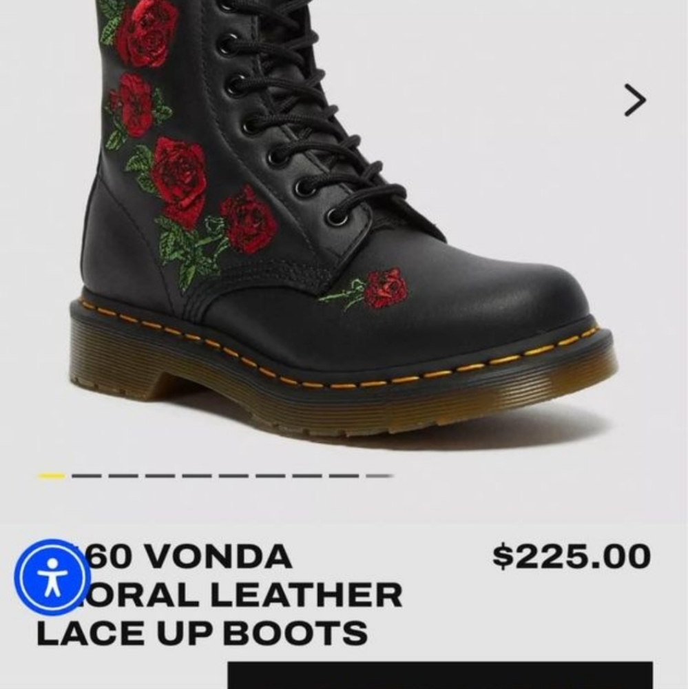 Size 9 1460Floral Doc Martens